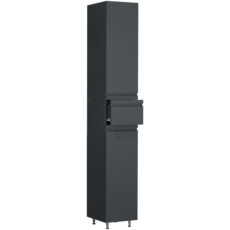 Audranna Freestanding Bathroom Cabinet, Black