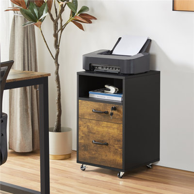 Elisbeth 2-Drawer Mobile Vertical Filing Cabinet by Inbox Zero