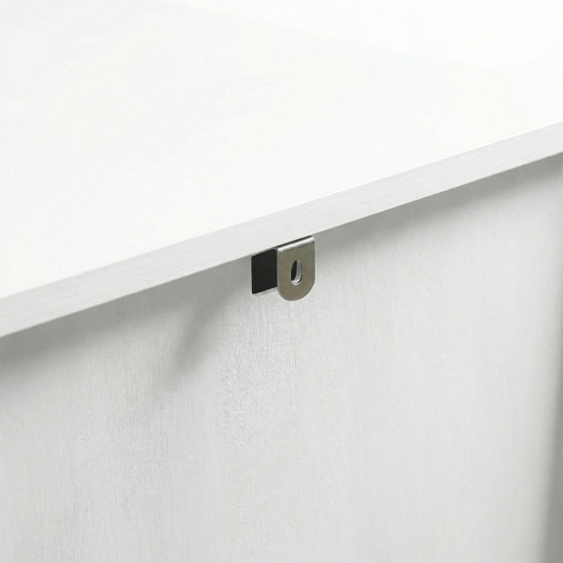 Cord Cabinet Dresser with 6 Storage Drawers for Living Room, or Entryway, White