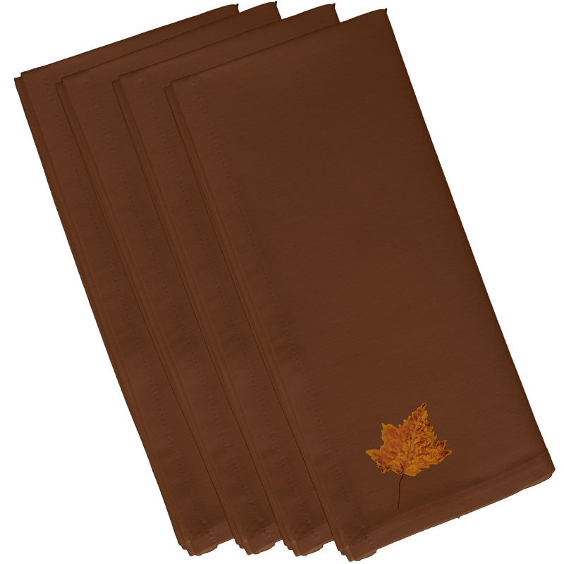 Serviette Dancing Leaves, L 18 po x L 18 po, Brun