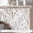 Retro White Solid Wood Freestanding Fireplace