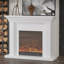 Foyer autoportant en bois massif blanc-163834618