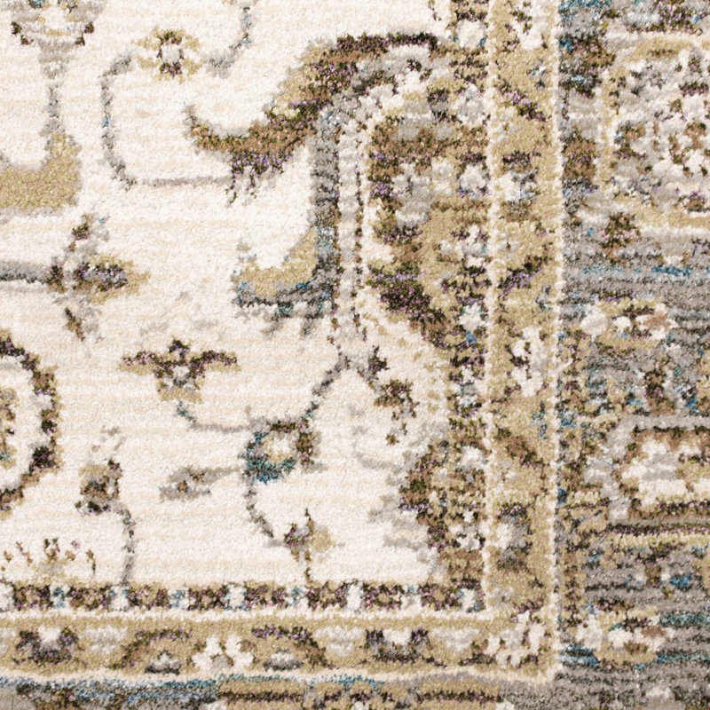 Tapis oriental ivoire Alair, Rectangle 8 pi 6 po x 11 pi 7 po