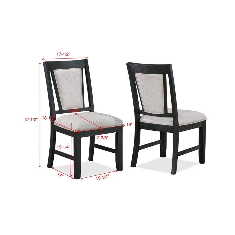 Chaise de salle à manger avec 2 coussins gris