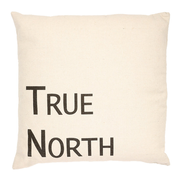 O Canada Lyrics Cotton Blend Throw Pillow, 22" x 22" , Black