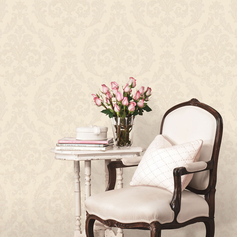 Palazzo 2 Silk Damask Wallpaper Roll, Red