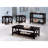 Deep Merlot Sofa Table With 2Shelf