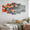 Feuilles d'automne orange V - L- Automne - art mural traditionnel pour salon diamant