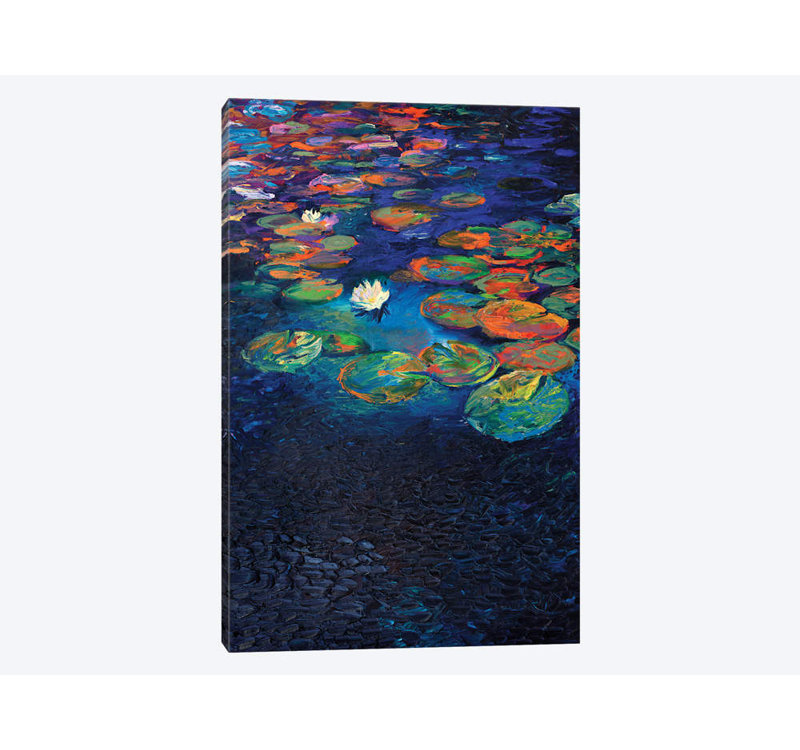" Nymphaea Lotus " by Iris Scott, 60" H x 40" W x 1.5" D, No Mat, Wrapped Canvas