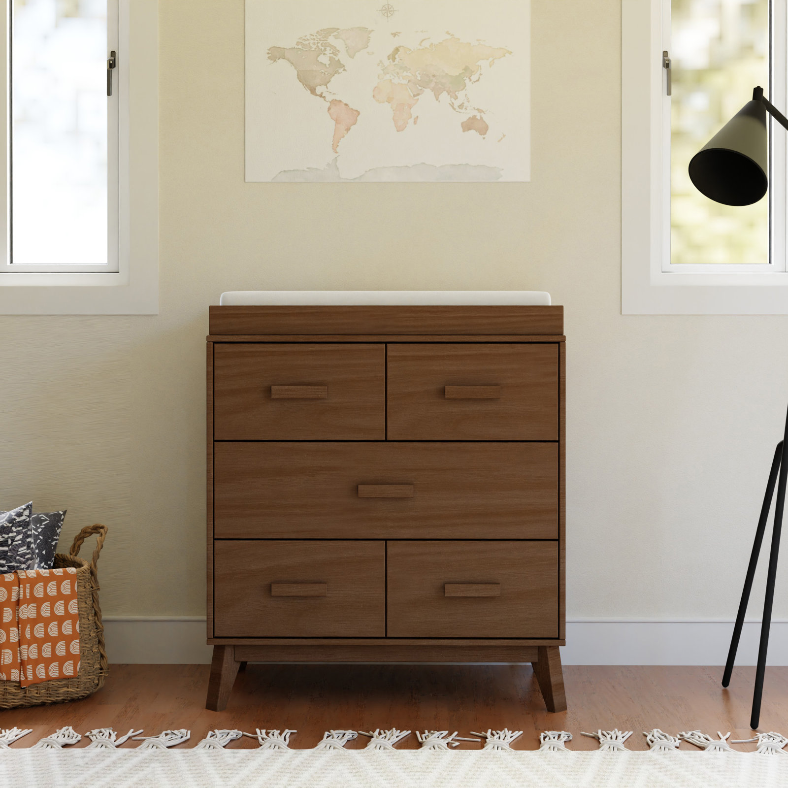Scoot 3 Drawer Changing Table, Natural Walnut