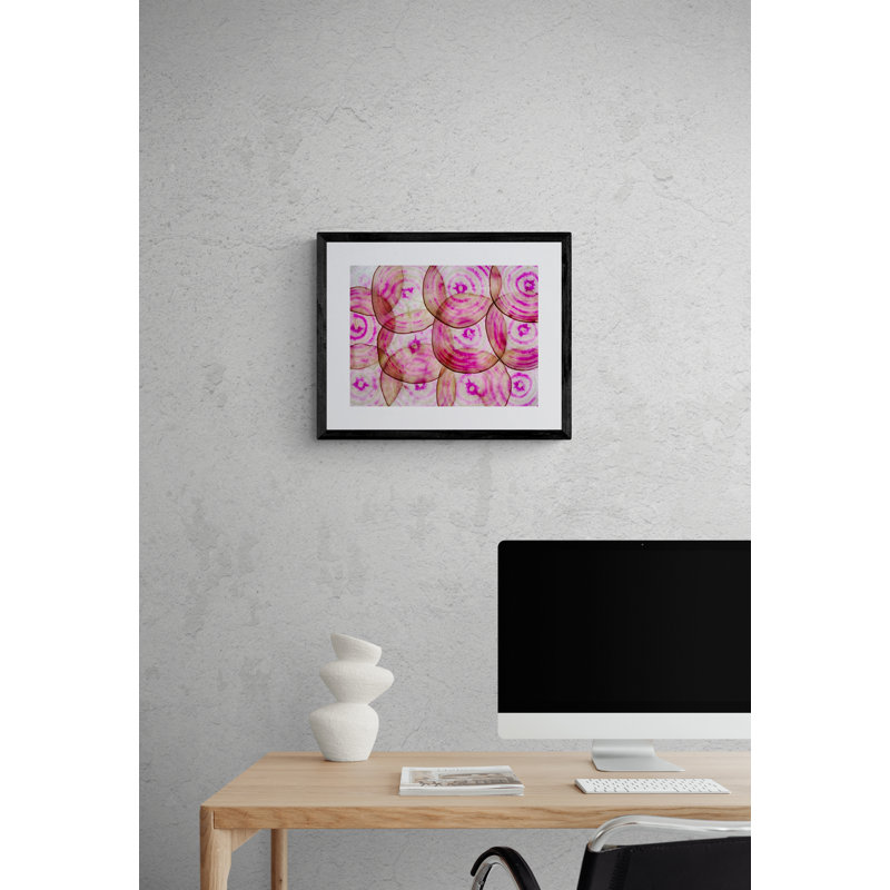 Beet Slices Print by Harold Davis, Black Framed Canvas, 24" H x 32" W