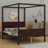 Queen Canopy Bed With Headboard and Footboard-1570315504