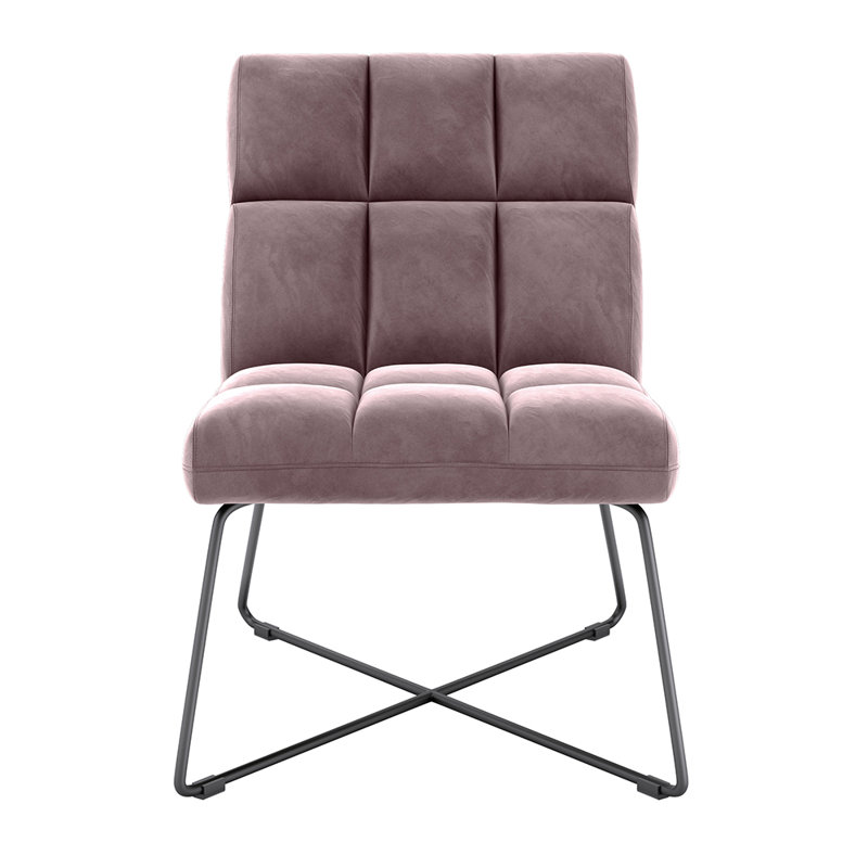 Artemis Upholstered Accent Chair, Powder Pink Velvet