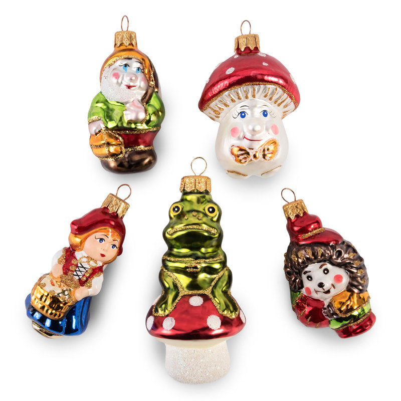 Ornement d'arbre de Noël rétro en verre