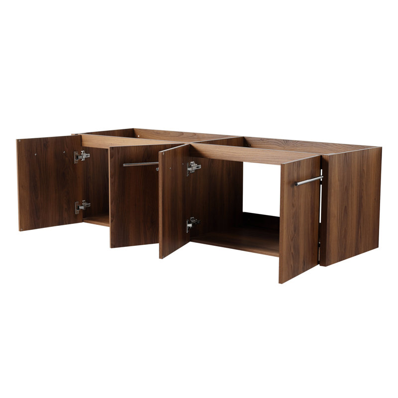 Meuble-lavabo mural 28 po avec lavabo en céramique blanche et porte à fermeture en douceur 28 po