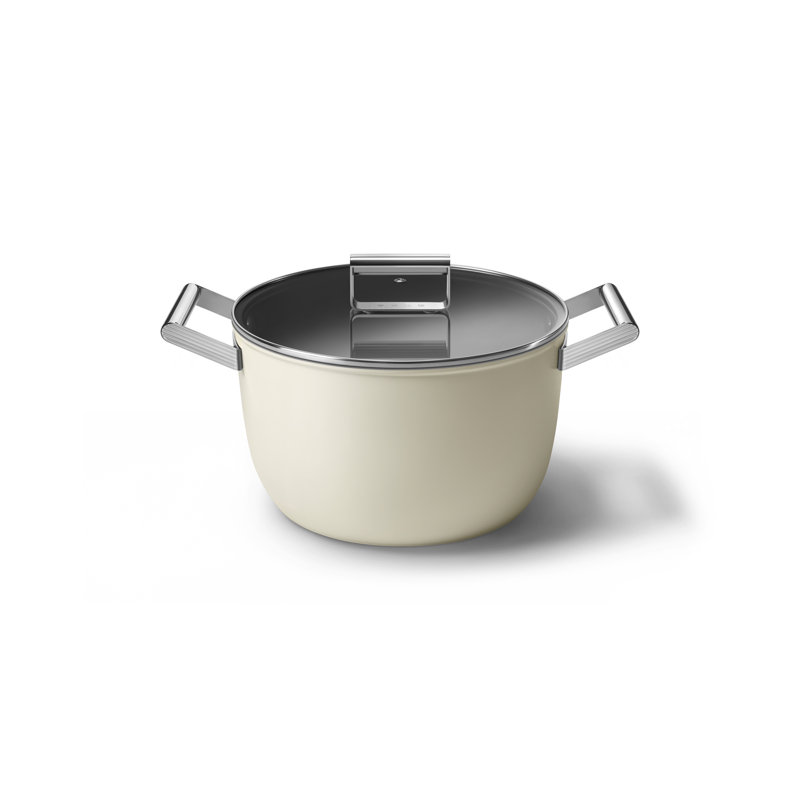 SMEG Casserole Dish w/ Lid, 8 qt., Cream
