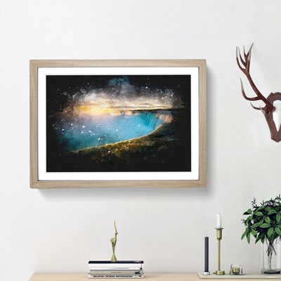 Niagara Falls Sunrise In Canada - Single Picture Frame Print on MDF