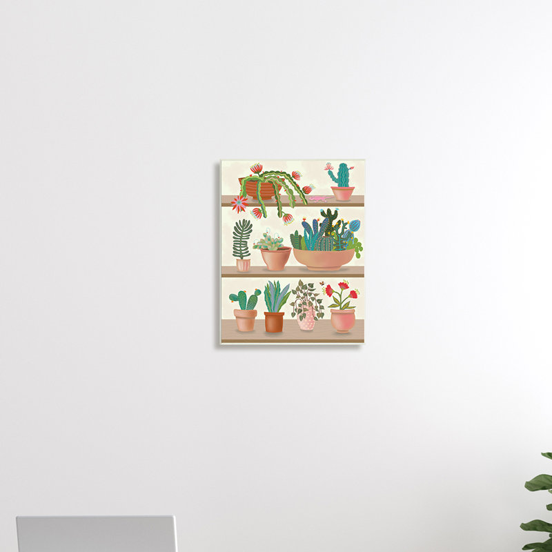 Succulent moderne chic - impression, Plaque murale, H 19 po x l 13 po