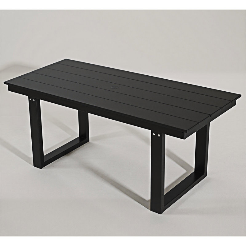 Outdoor Dining Table, Black