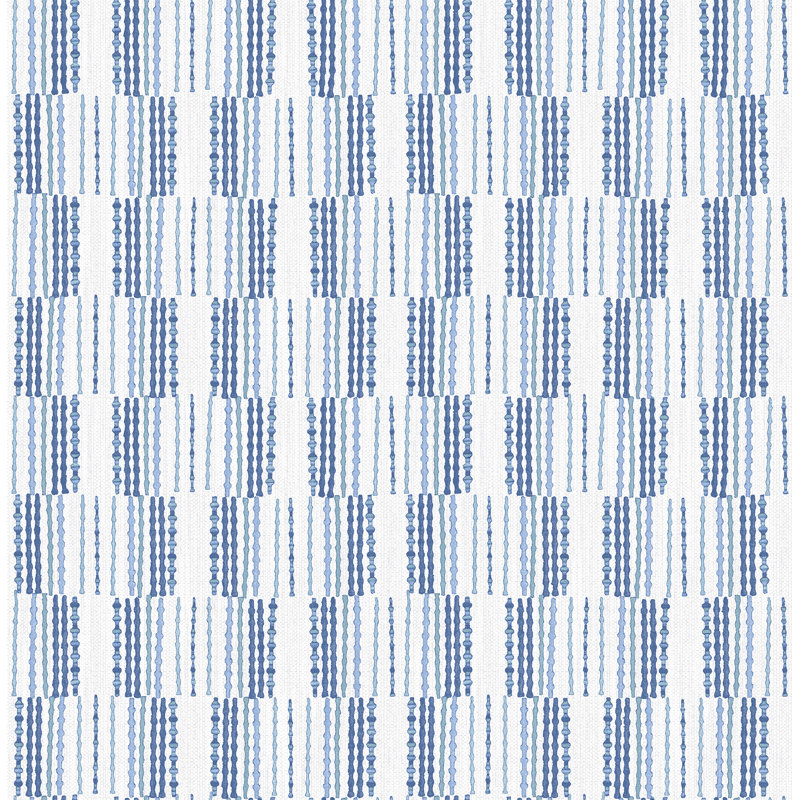 Stonington 10.06m x 52.07cm Semi-Gloss Wallpaper Roll, Blue