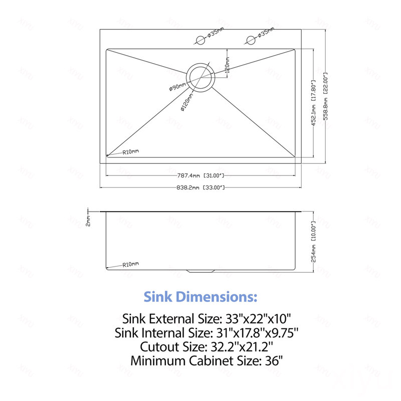 Integrated Single Bowl Stainless Steel Kitchen Sink