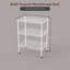 Support de rangement multi-usages en métal avec 3 couches, étagère de rangement de salon, étagère à serviettes de salle de bain, organisateur de salle de lavage, support de garde-manger pour économiser de l'espace, couleur blanche