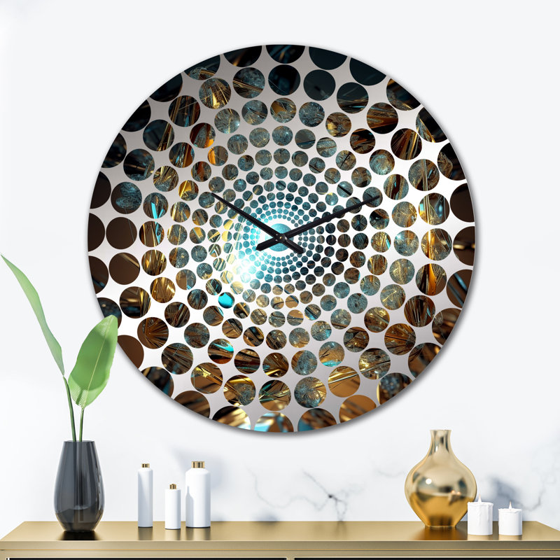 Horloge murale entrelacée Photonic Crystals II - Fractals, Grand