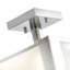 Lustre carré 4 lumières 17 po en chrome avec abat-jour en verre givré pour la salle à manger moderne, le salon ou l'éclairage d'entrée-122948938