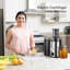 Juicer Machines, 500W Centrifugal Juicer Extractor with 76mm Wide Feed Chute, 2-Speed Control for Whole Fruit and Vegetable, Dual Speed Settings for Soft/Hard Produce