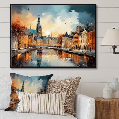 Danemark, paysage urbain symphonie II sur toile