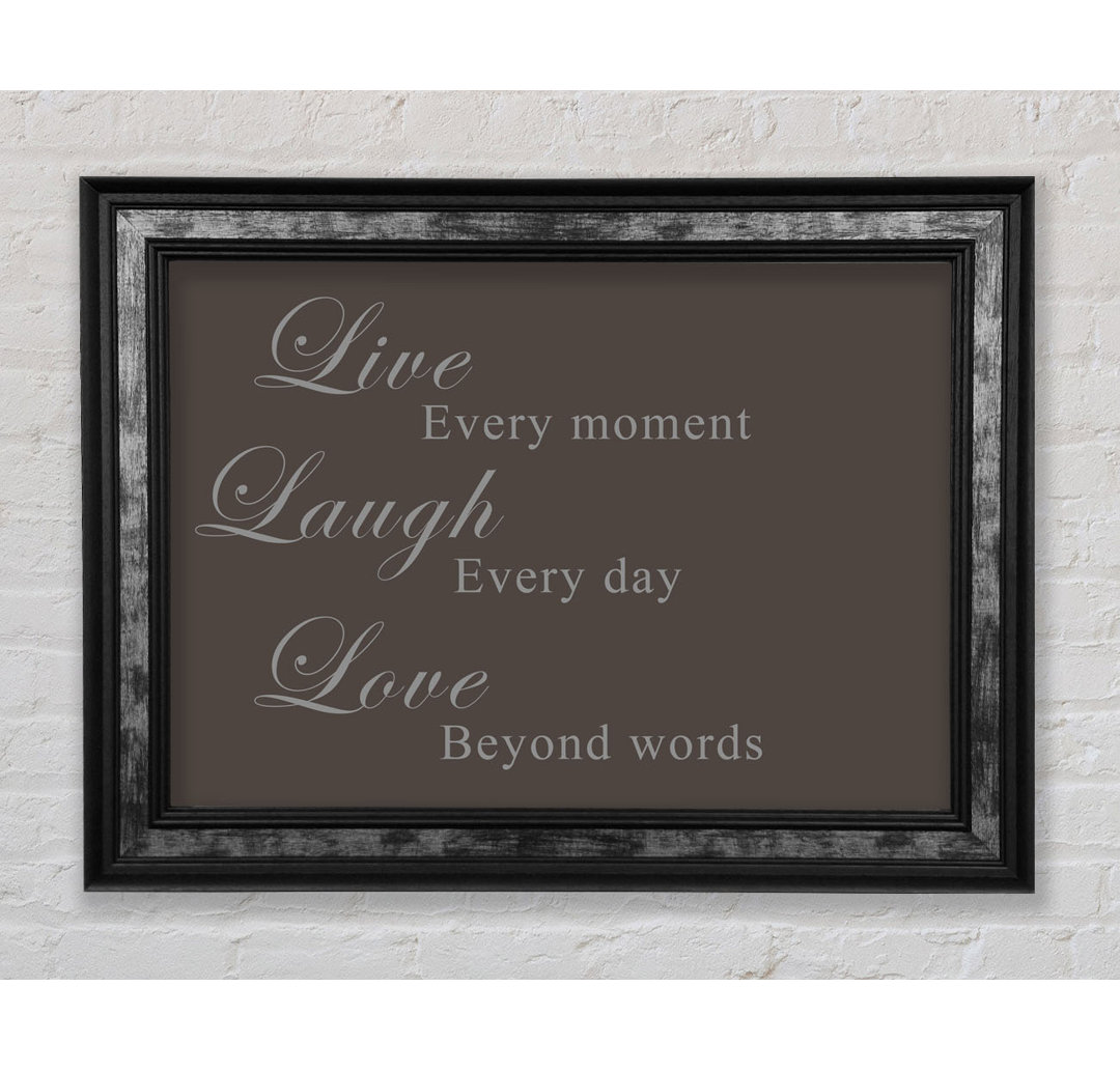 Love Quote Live Laugh Love Chocolate - Einzelne Bilderrahmen Kunstdrucke