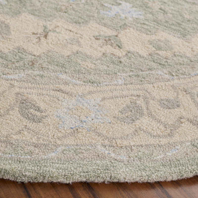 Tapis d'intérieur en laine touffeté à la main Heritage, Rond 6 pi