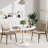 Marble Dining Table Round Kitchen Pedestal Table, 31.5" Tulip Table, Kitchen & Living Room Table for 2-4 People, Modern MDF Top & Pedestal Base-136633030-159583774