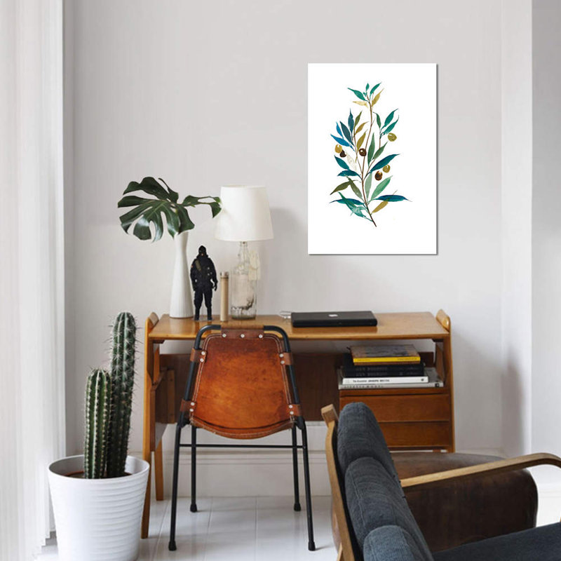 «Olive II», reproduction sur toile, H 12 po x l 8 po x P 0,75 po, Pas de tapis, Toile tendue