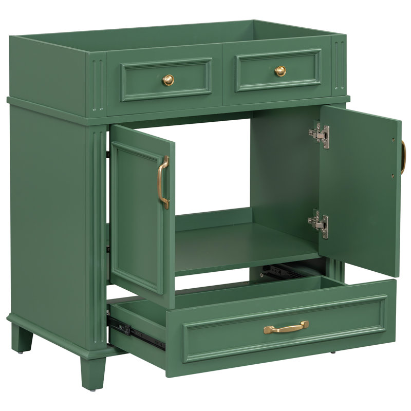Armoire de rangement en bois massif, Vert