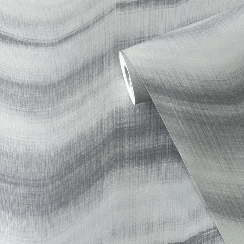 Zen 1000cm x 53cm Wallpaper Roll, Silver