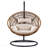 Beige Fabric & Rope Hanging Chair