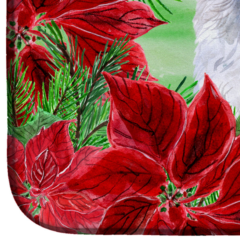 Tapis de séchage poinsettias caniche moyen