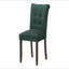 Chaise de salle à manger, hauteur 38 po, ensemble de 2, rembourrée, salle à manger, côté, cuisine, tissu, pieds en bois de noyer, moderne-132918765-132918766