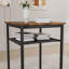 Ensemble de table de bar rustique brun avec 2 tabourets, dossiers et cloisons de rangement | Idée de cadeau