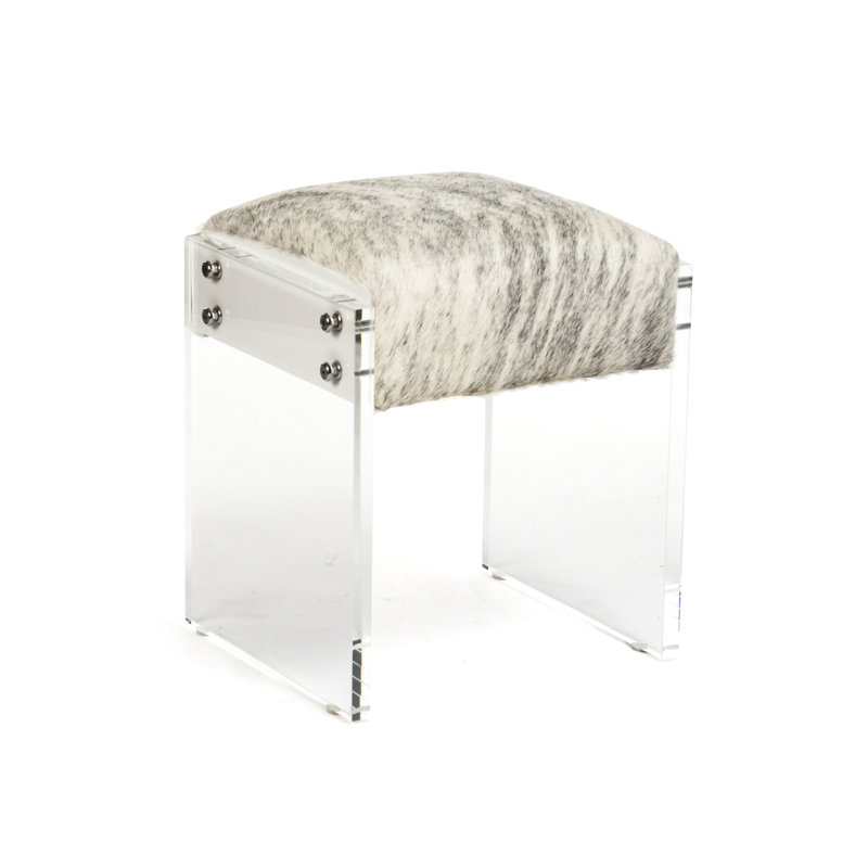 Leather Accent Stool