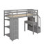 Lit mezzanine en bois avec tiroirs et tablettes-1339331865