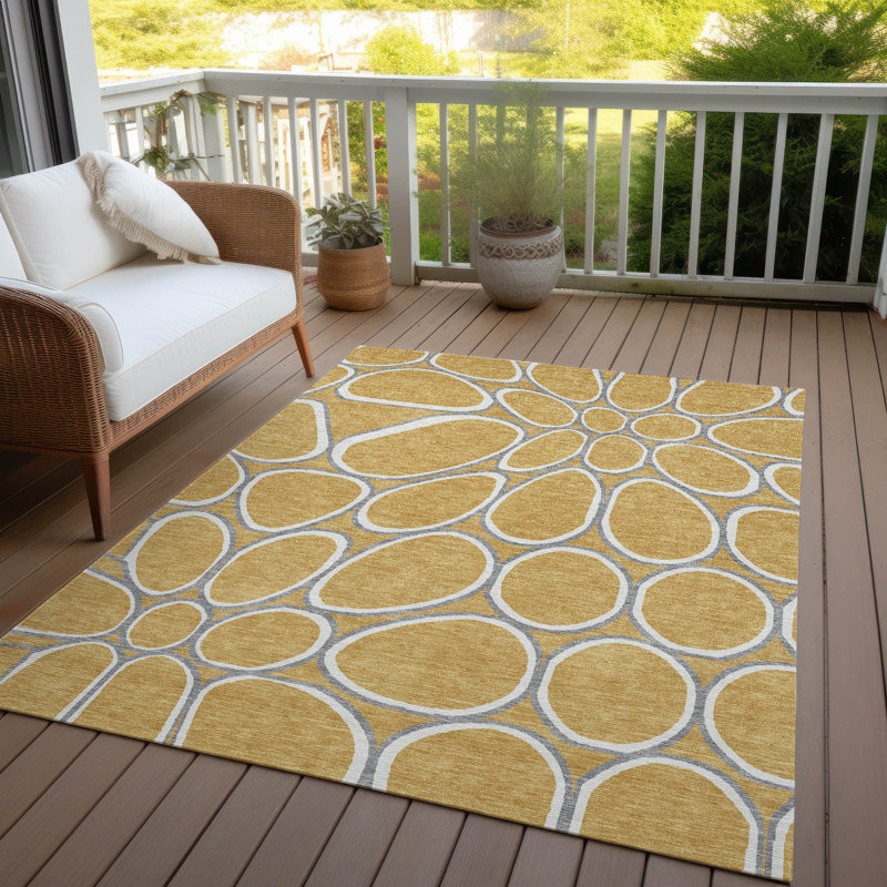 Tapis intérieur / extérieur doré Elantra , 8' x 10'