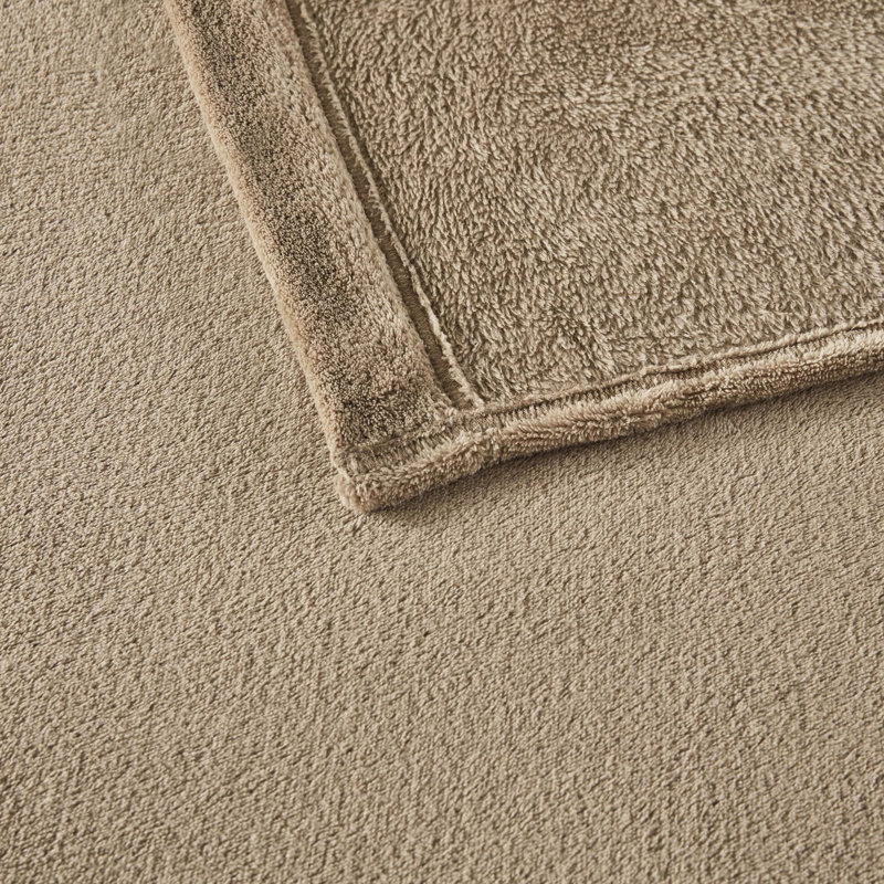 Drap pour grand lit 4 pièces en taupe - 100% douillette et ajustée 2 taies d'oreiller pour matelas 16 po brossés des deux côtés Lavable à la machine ultra doux