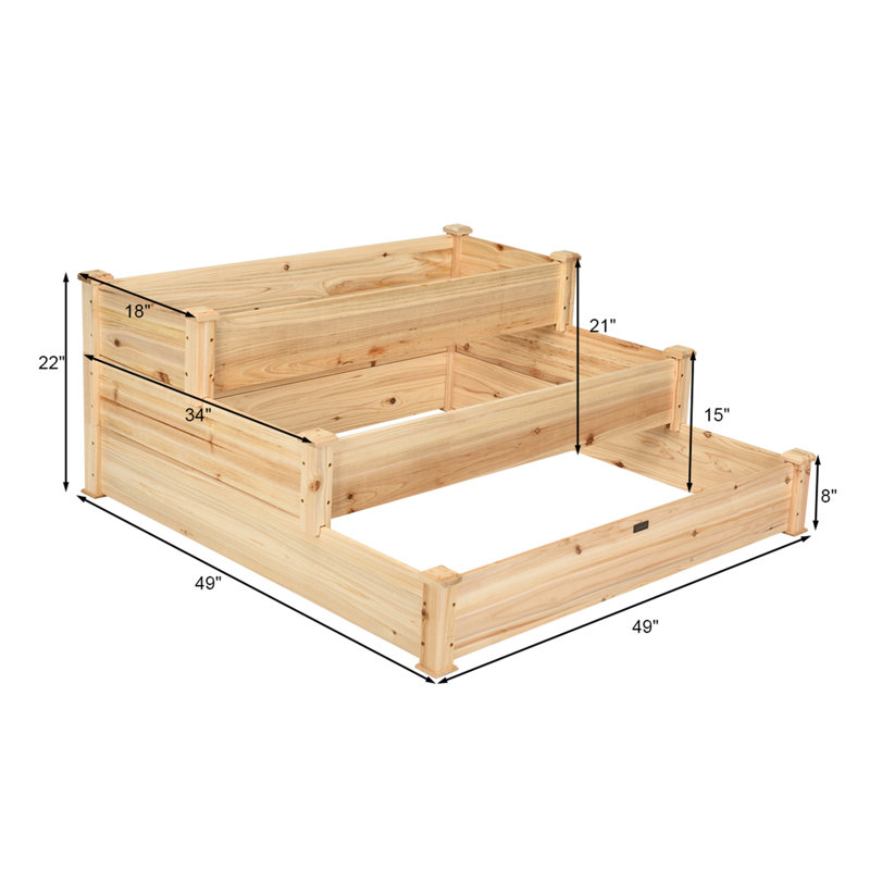 Davin Wood Raised Garden Bed