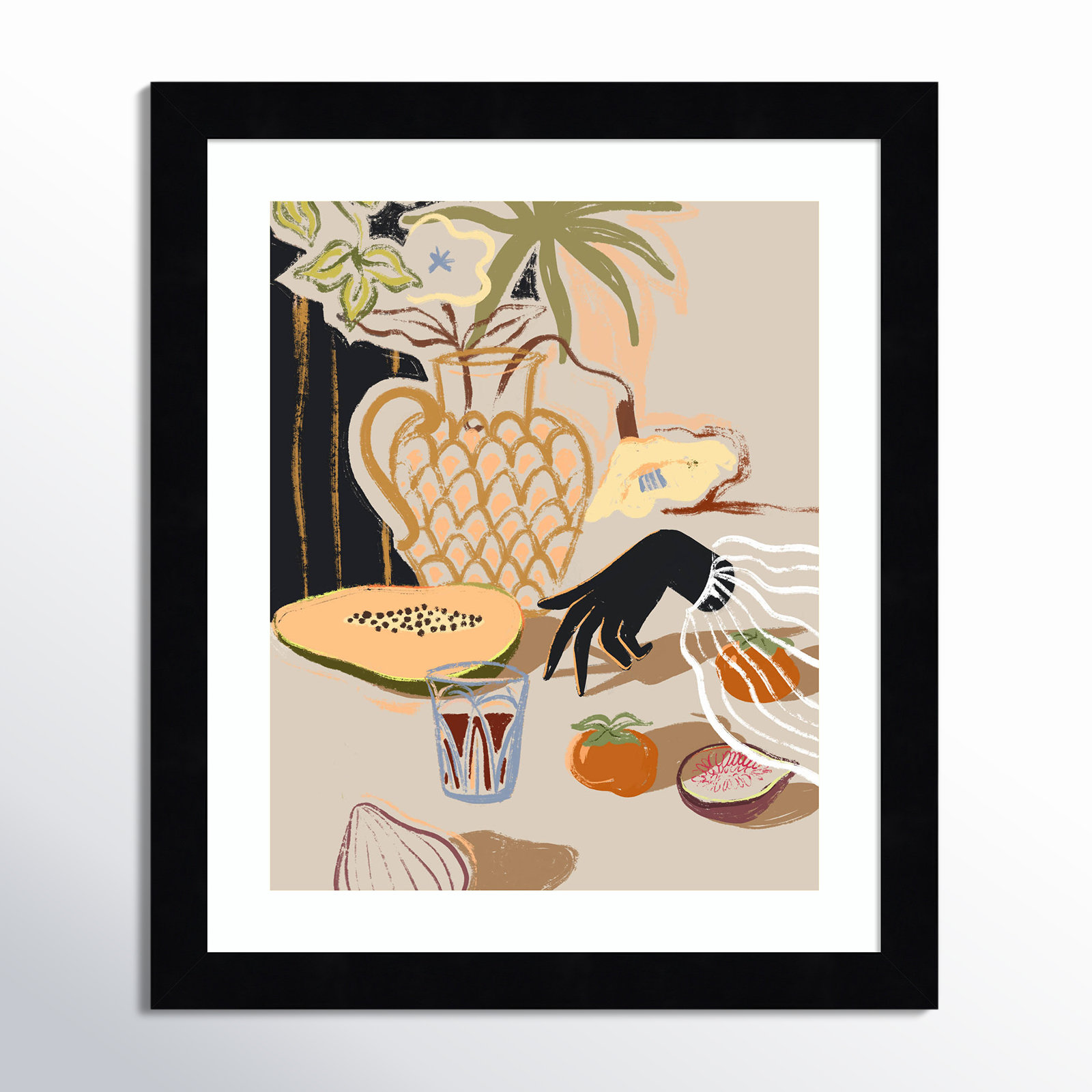 Northbrook "Fruitful Spread" Print, Black, 13" H x 11" W