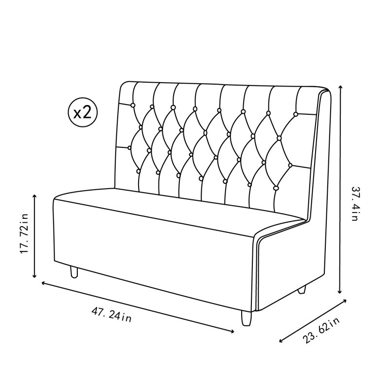 Banc de salle à manger en similicuir, Vert