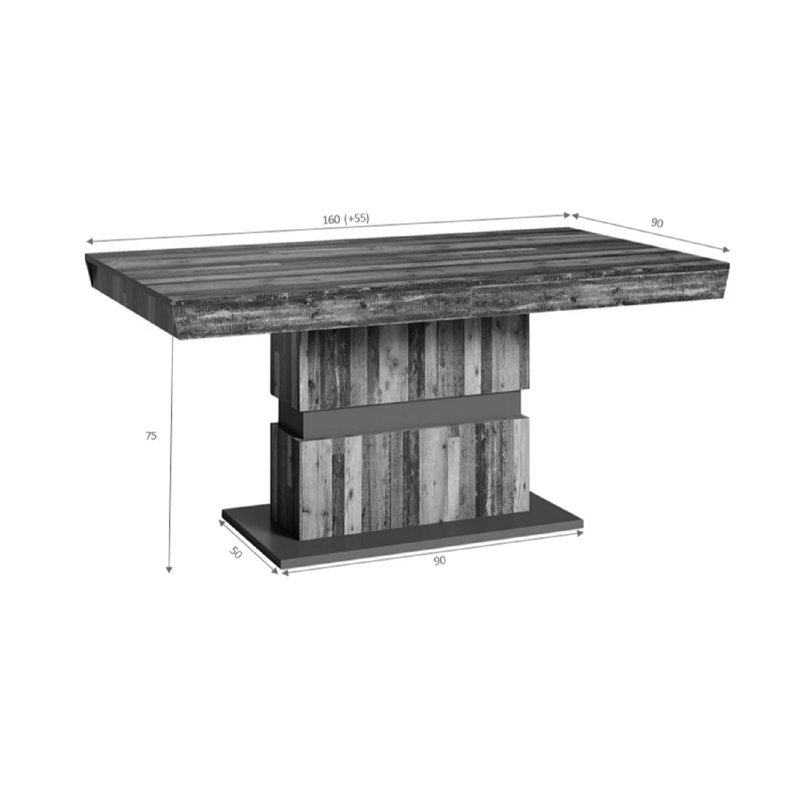 Datrick Extendable Oak Dining Table