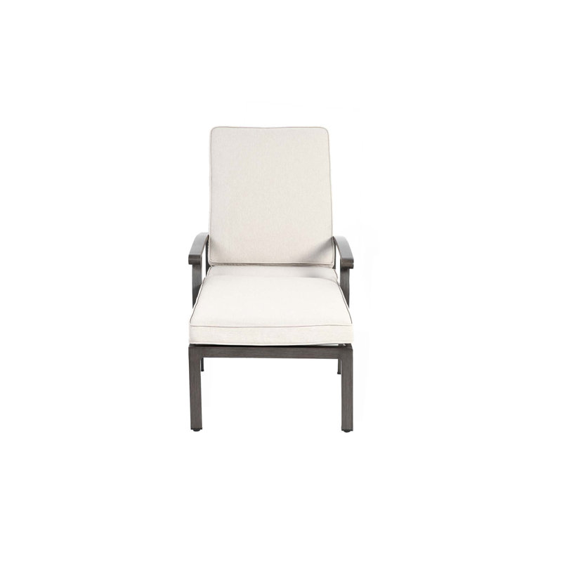 Méridienne en aluminium coulé, Beige