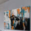 «Orange Teal Steer», reproduction de peinture acrylique sur toile tendue-2022591545